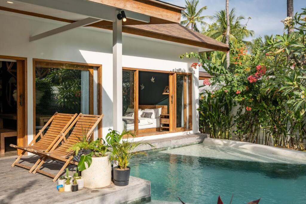 Designer New 3Bdr - Lush Garden+Pool Villa Gili Trawangan Exterior photo